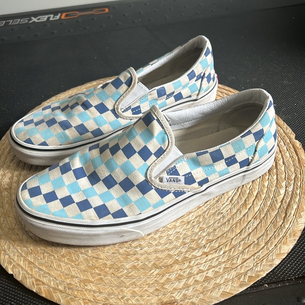 Vans Women Checkered Board Slip-on Canvas Size 10.5